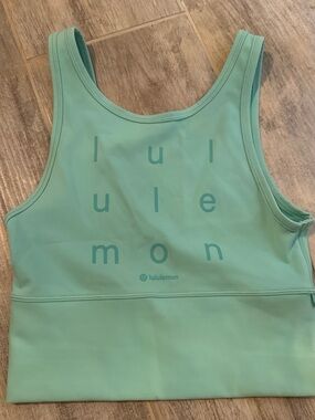 lululemon athletica Mint Green Logo Tank Top